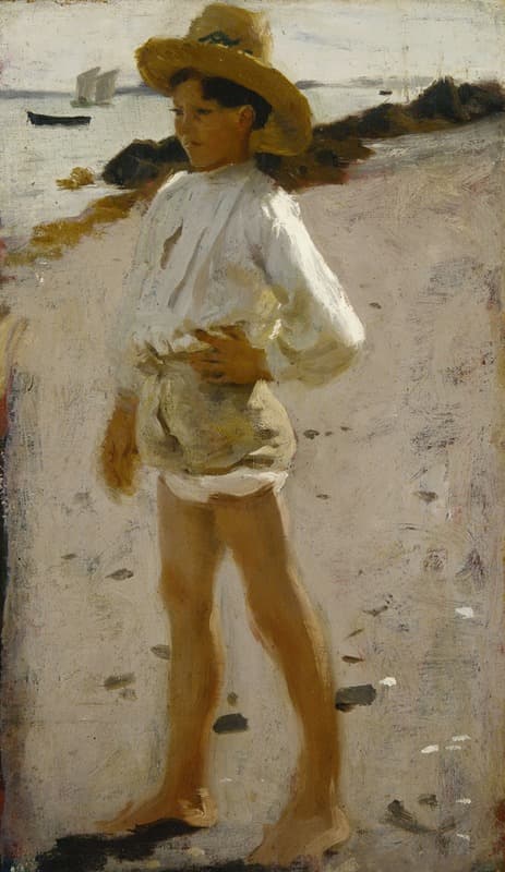 Young Boy on the Beach, Sketch for 'Oyster Gatherers of Cancale'