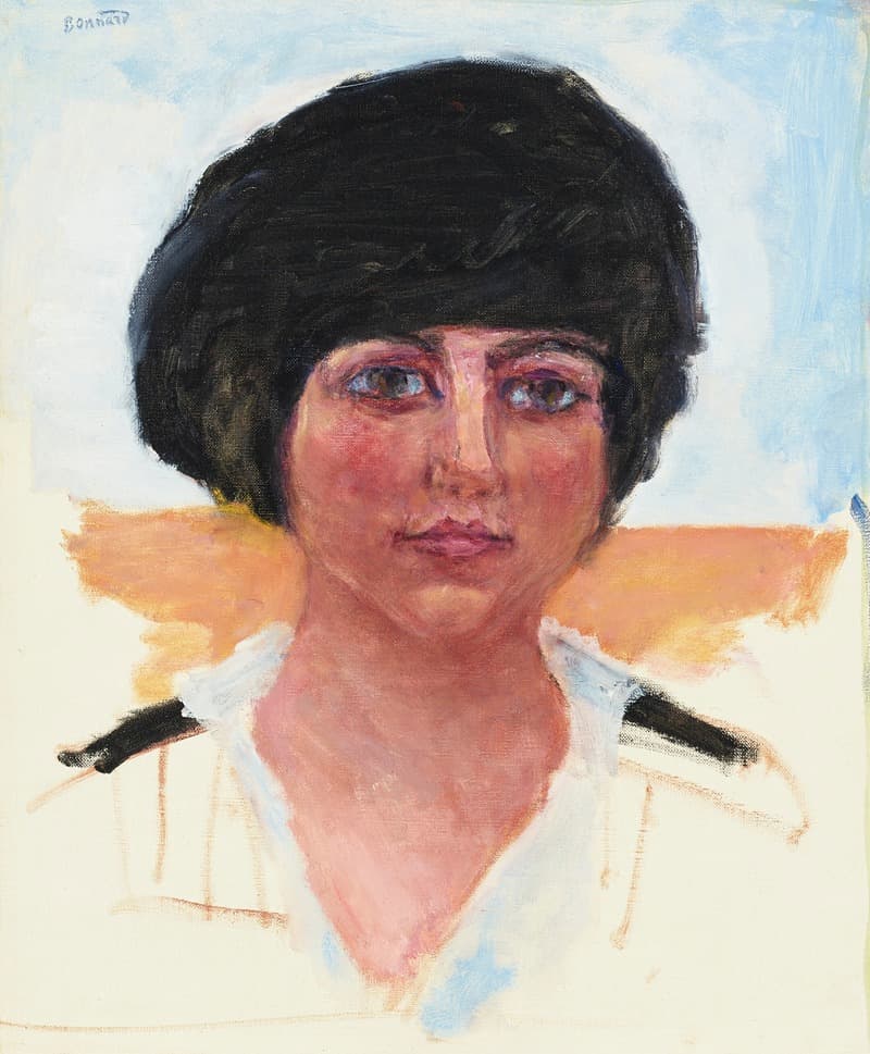 Tête de femme, toque noire, Mme Lucienne Dupuy de Frenelle (étude)