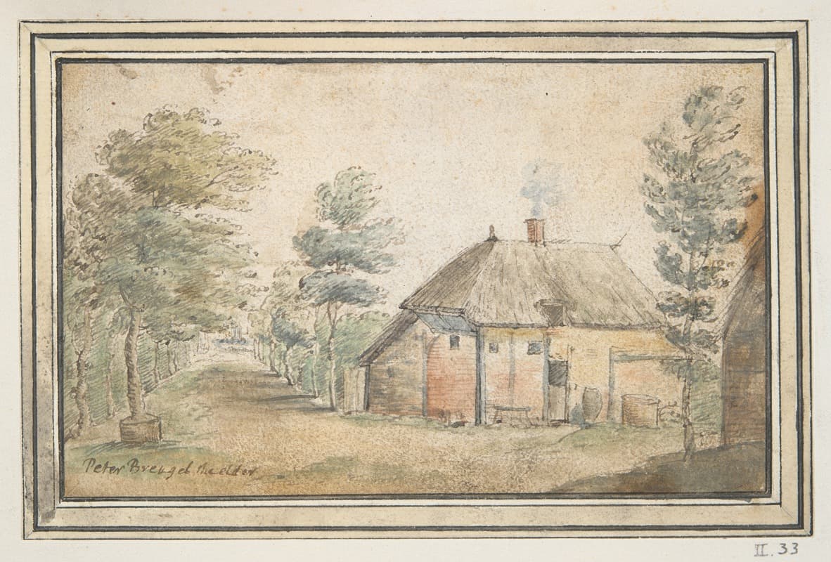 Thatched farm house