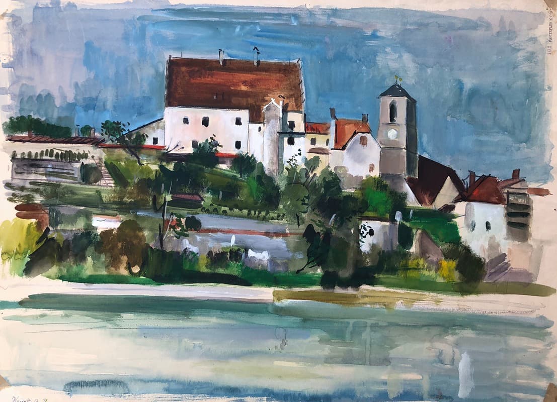 Водяной замок на Инне – вид на замок и приходскую церковь Святого Иакова