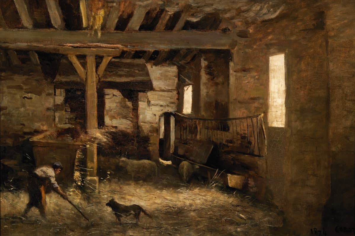 An Interior of a Barn