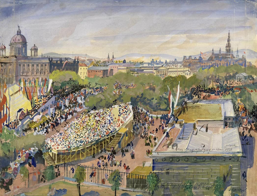 Der Sängerfestzug in Wien 22.Juli 1928