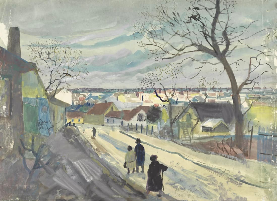 Ober St. Veit, Firmiangasse mit Blick über Wien