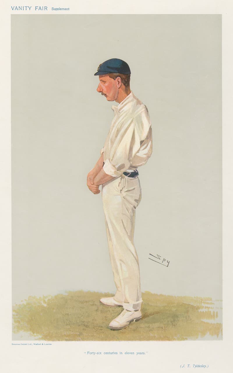 Cricket. 'Forty-six centuries in eleven years'. J.T. Tyldesley. 8 August 1906