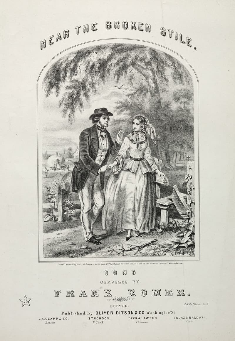 У сломанного столба – Обложка нот