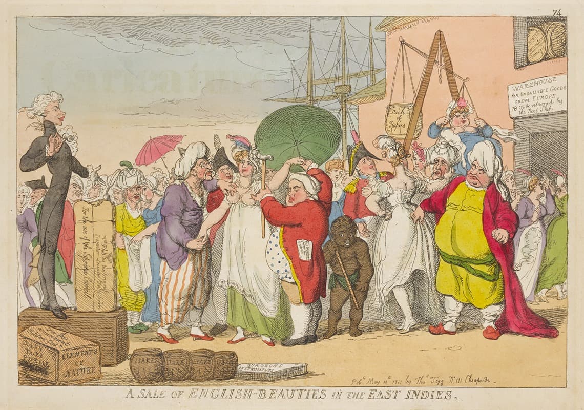 A sale of English beauties in the East Indies