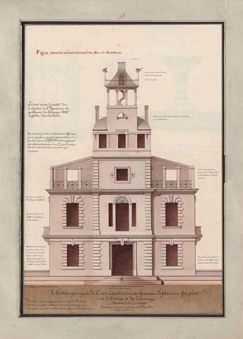 Главный фасад казино, расположенного в хижине отдыха, неподалеку от Озера и Шармо, возвращающегося к Черешне