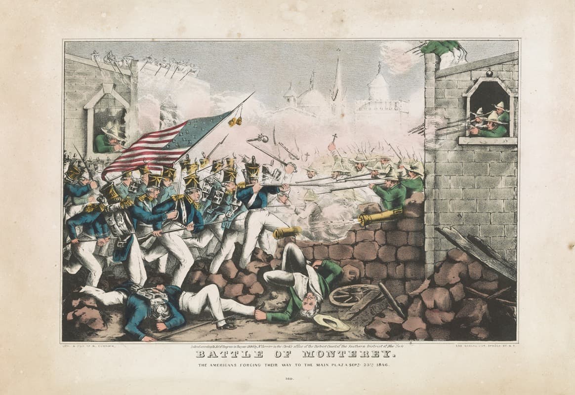 Battle of Monterey–The Americans forcing their way to the main plaza Sept. 23th 1846