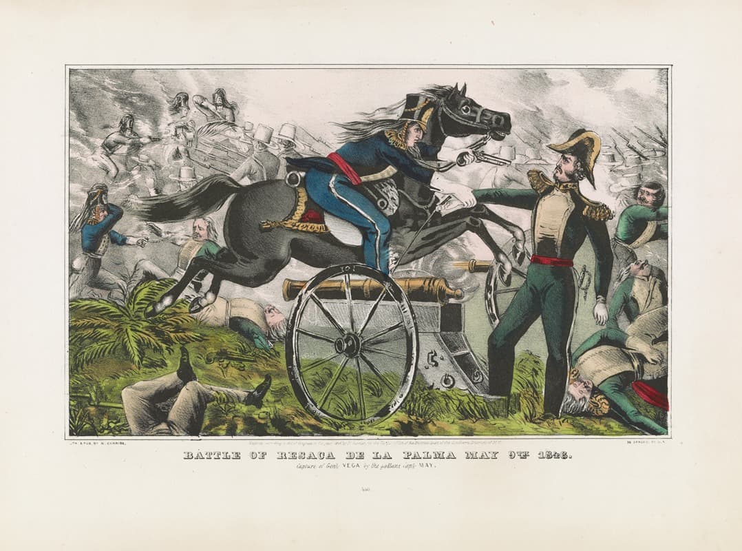 Battle of Resaca de la Palma, May 9th, 1846. Capture of Genl. Vega by the gallant Capt. May