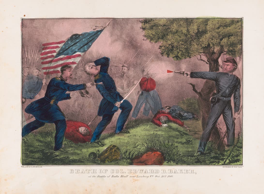 Death of Col Edward D. Baker; At the Battle of Balls Bluff near Leesburg Va. Oct. 21st 1861
