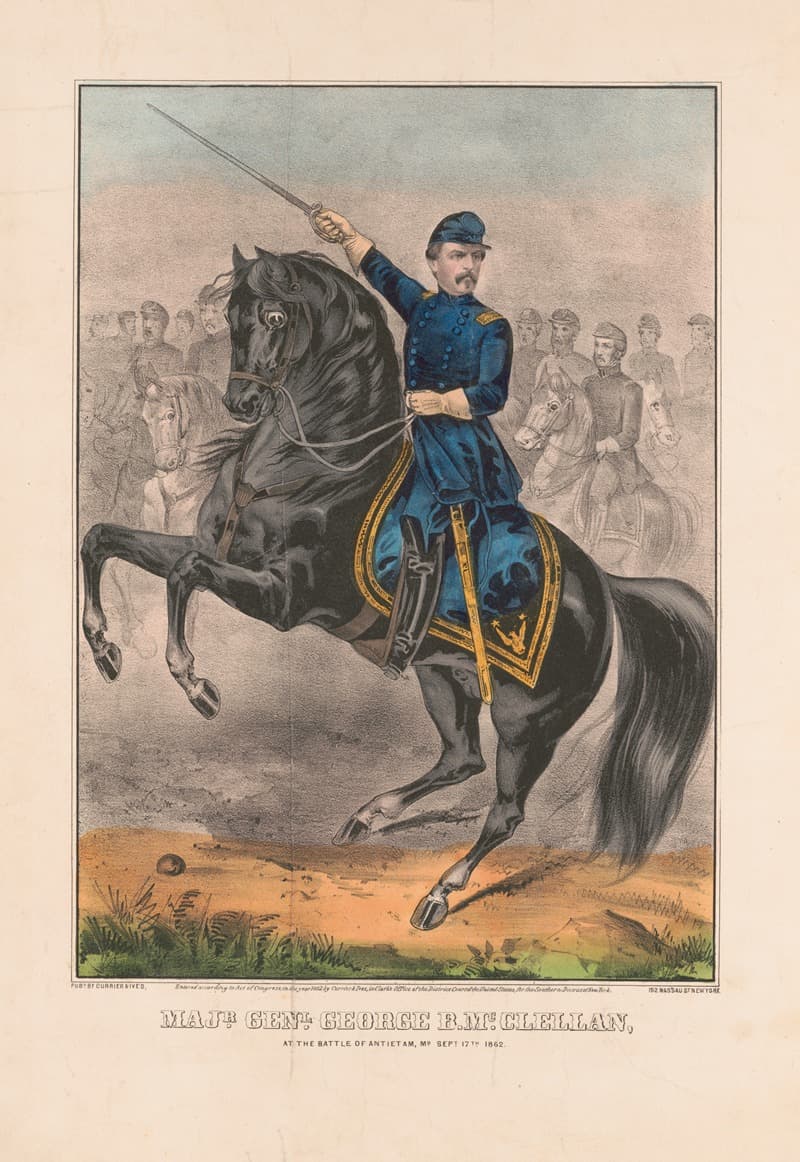 Major General George B. McClellan at the Battle of Antietam, Md. Sept. 17th 1862