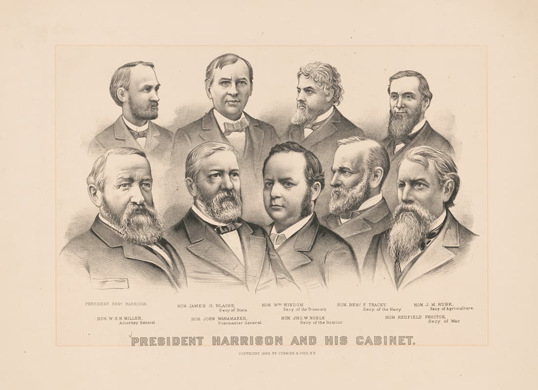 President Harrison and his cabinet