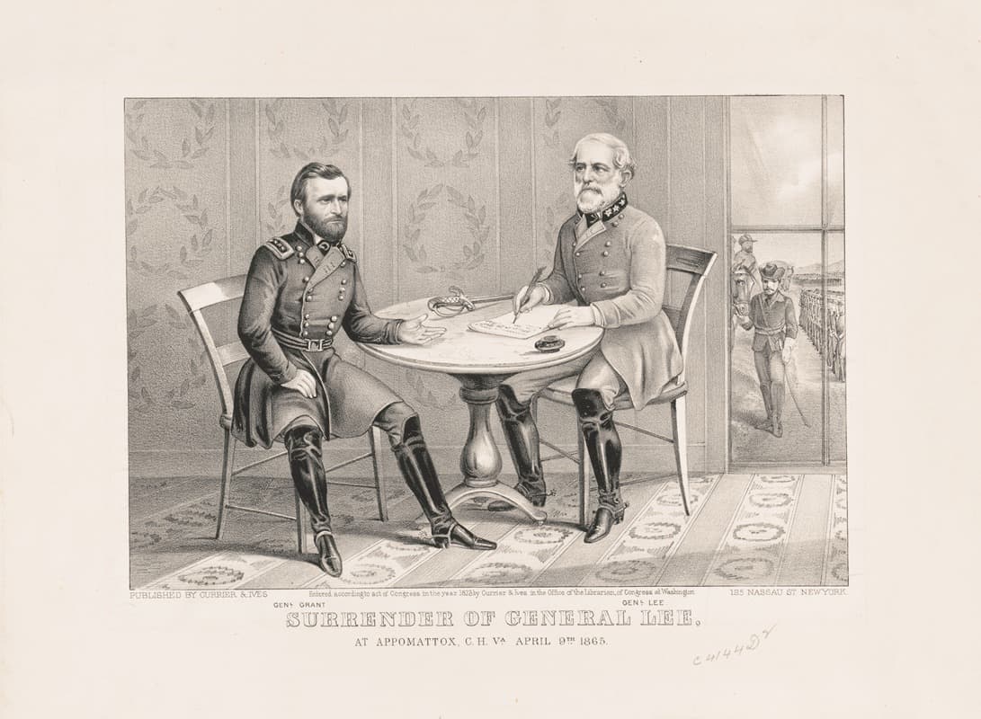 Surrender of General Lee – at Appomattox, C.H. Va. April 9th 1865