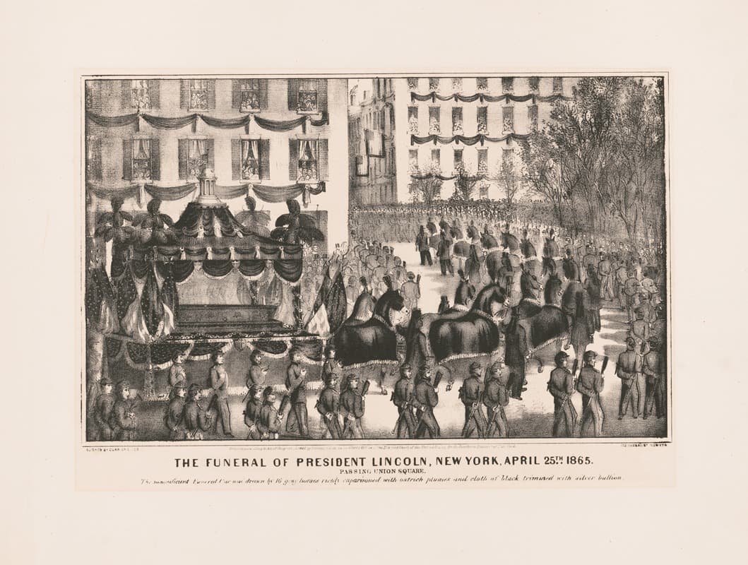 The funeral of president Lincoln, New York, April 25th 1865, passing union square