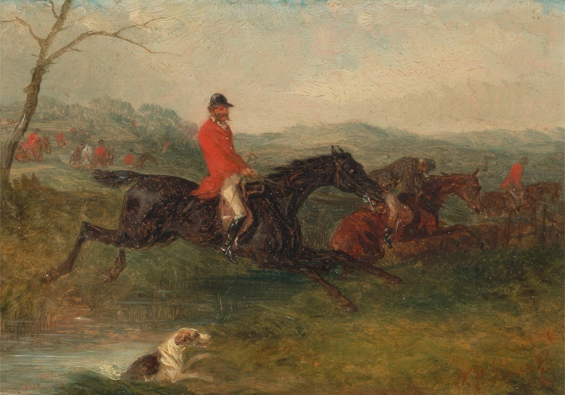 Foxhunting; Clearing a Brook