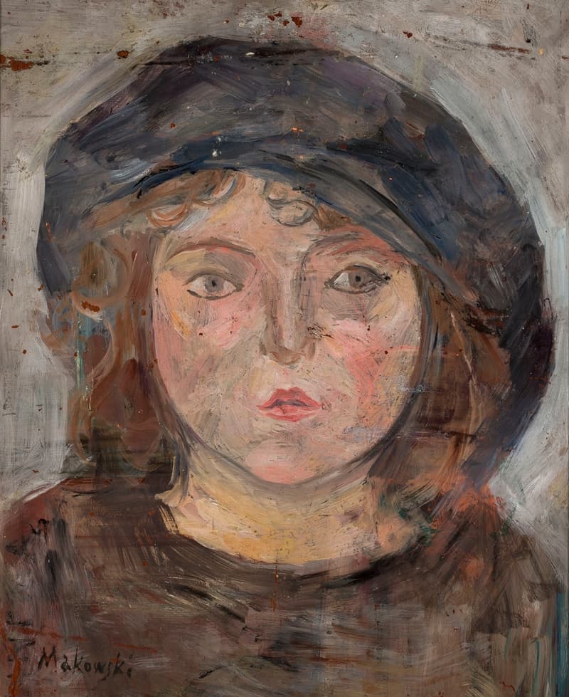 Голова маленькой девочки в темной берете