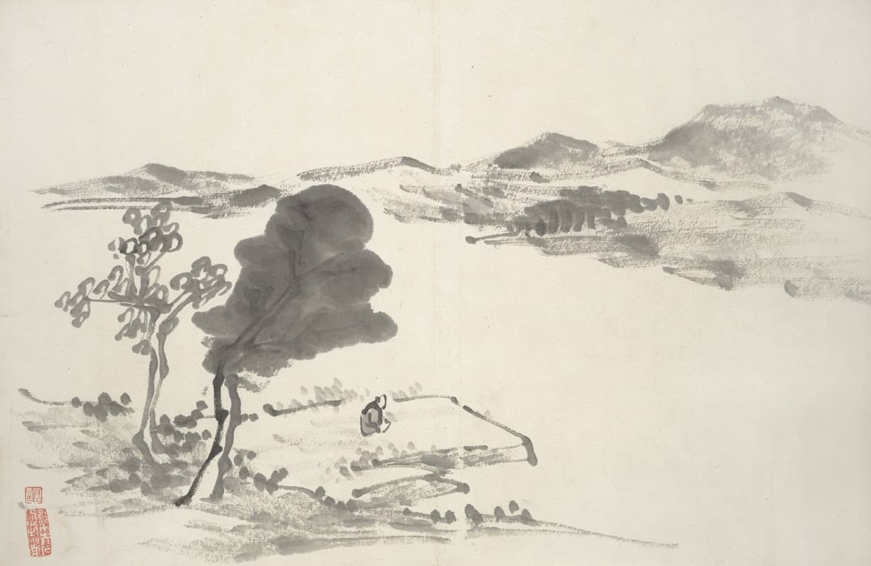 Album of Fifteen Ink Paintings Pl.01