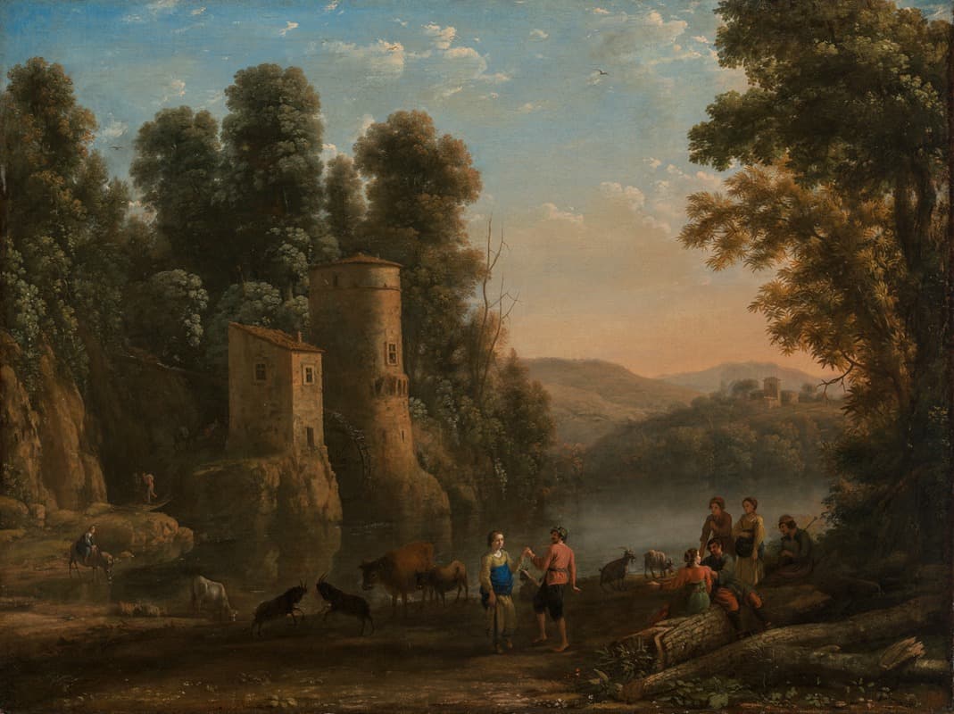 Landschaft mit Hirten (Der Tanz am Ufer)